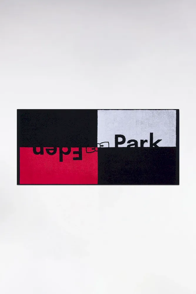 Drap de plage logo Eden Park en coton fuchsia