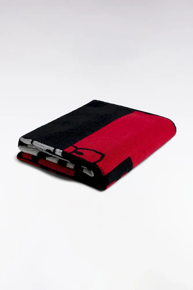 Drap de plage logo Eden Park en coton fuchsia – Bild 3