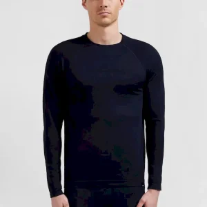 Alternative view of T-shirt de sport manches longues à détails cerclés bleu marine