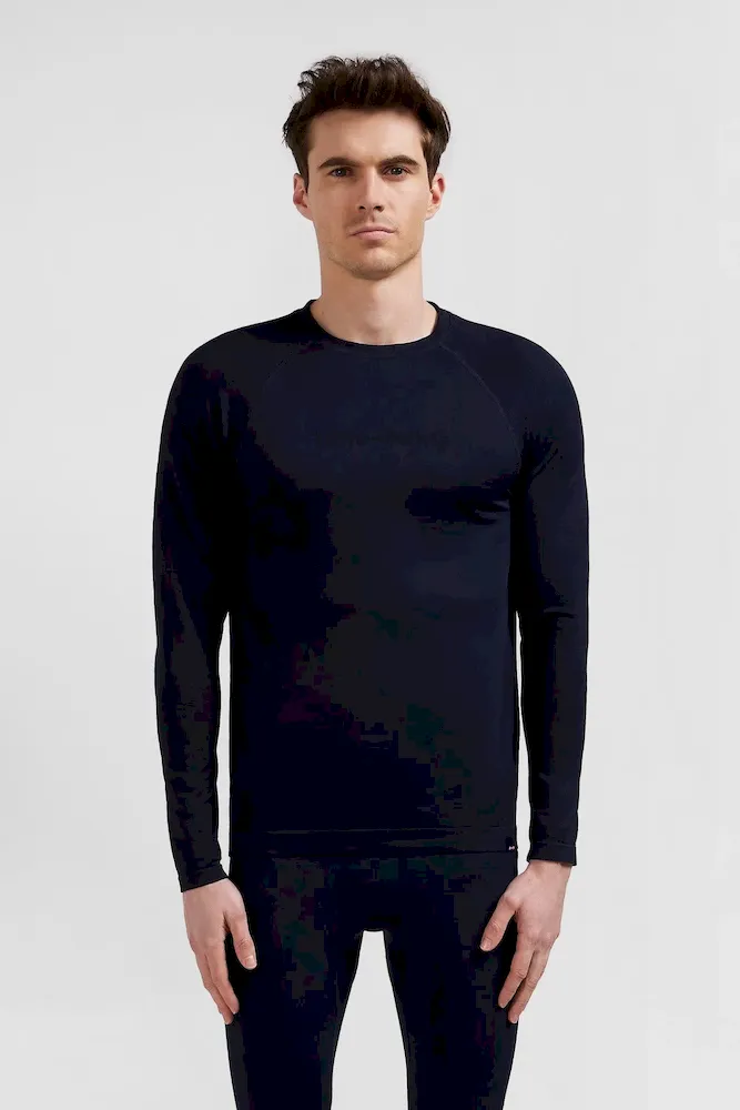 T-shirt De Sport Manches Longues à Détails Cerclés Bleu Marine