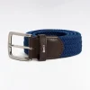 Ceinture textile élastiquée marine