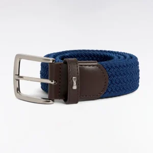 Ceinture textile élastiquée marine