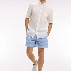 Maillot de bain à rayures bleu ciel