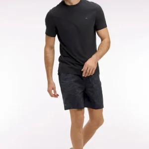 Maillot de bain marine à imprimé tropical