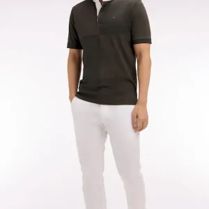 Pantalon chino regular en coton stretch blanc