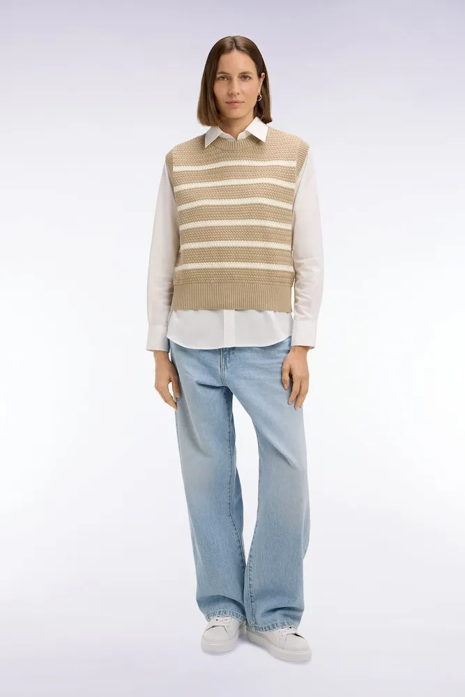 Jean en denim bleached coupe droite et large – Bild 3