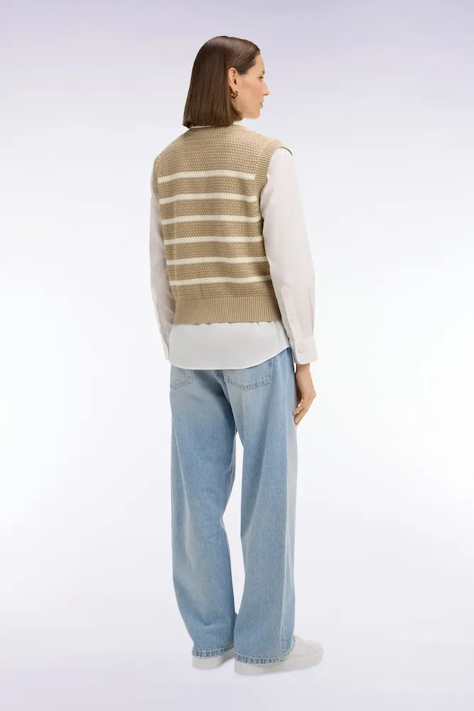 Jean en denim bleached coupe droite et large – Bild 5