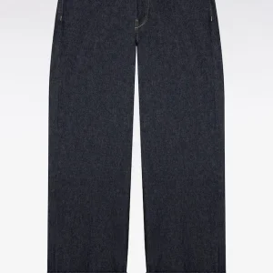 Alternative view of Jean en denim brut coupe droite large à revers cousu