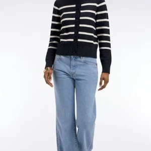 Jean coupe flare en denim brut