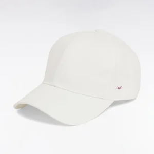 Casquette en twill de coton stretch écru