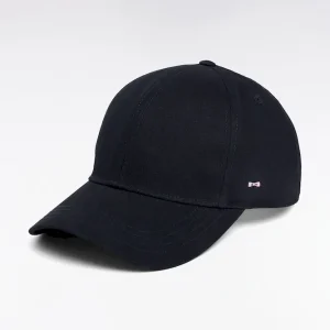 Casquette en twill de coton stretch marine
