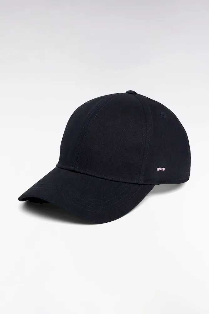 Casquette en twill de coton stretch marine
