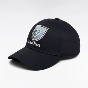 Casquette en twill de coton marine broderie écusson