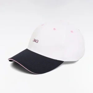 Casquette en twill de coton bicolore brodée