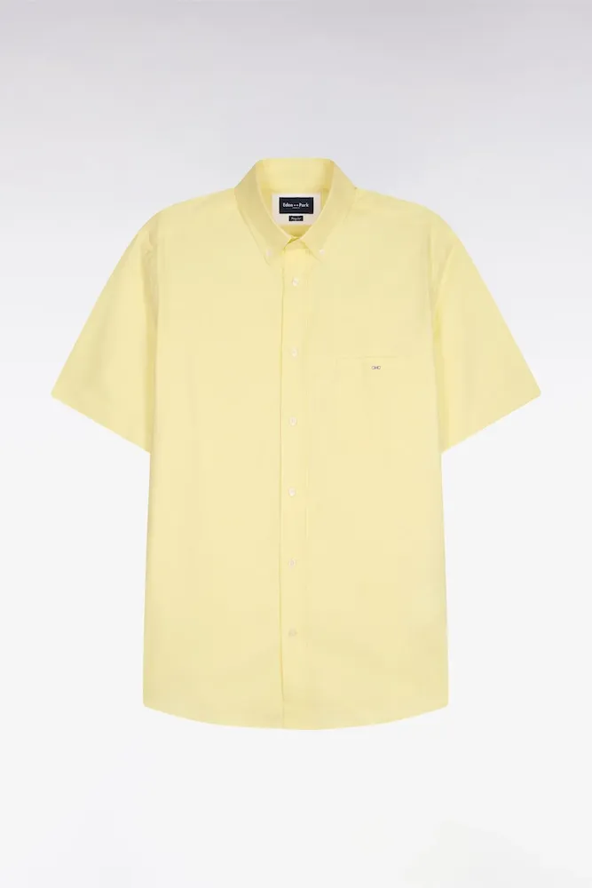 Chemise à Manches Courtes En Coton Fil Teint Jeune