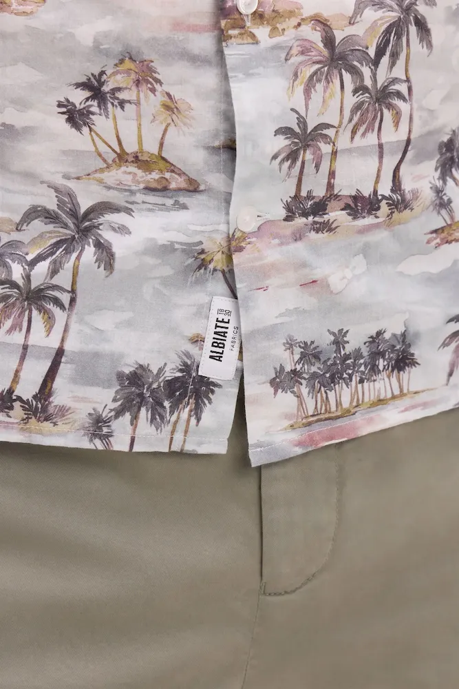 Chemise hawaïenne à manches courtes en coton imprimé coupe slim – Bild 4