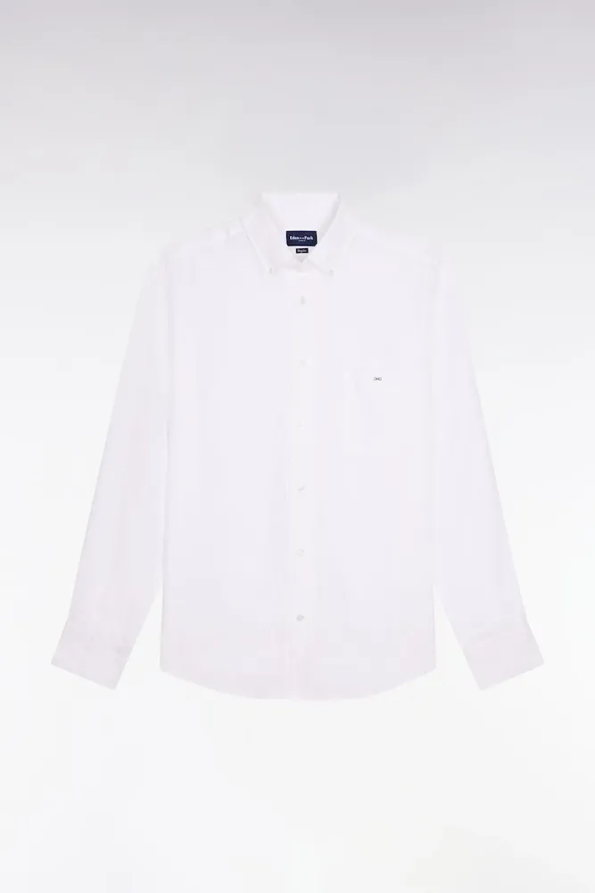 Chemise Droite En Lin Blanc