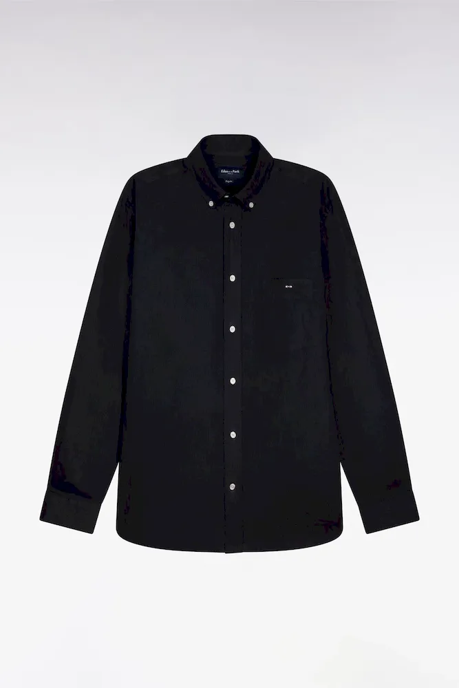 Chemise Droite En Lin Marine