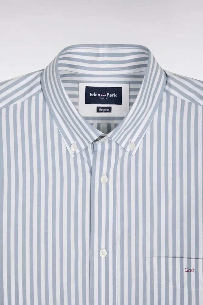 Chemise en coton bleu à rayures bâtons – Bild 6