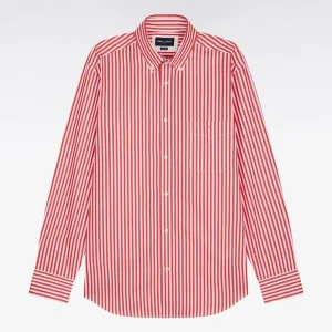 Alternative view of Chemise en coton rouge à rayures bâtons