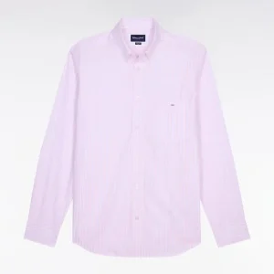 Alternative view of Chemise en coton rose à rayures bâtons