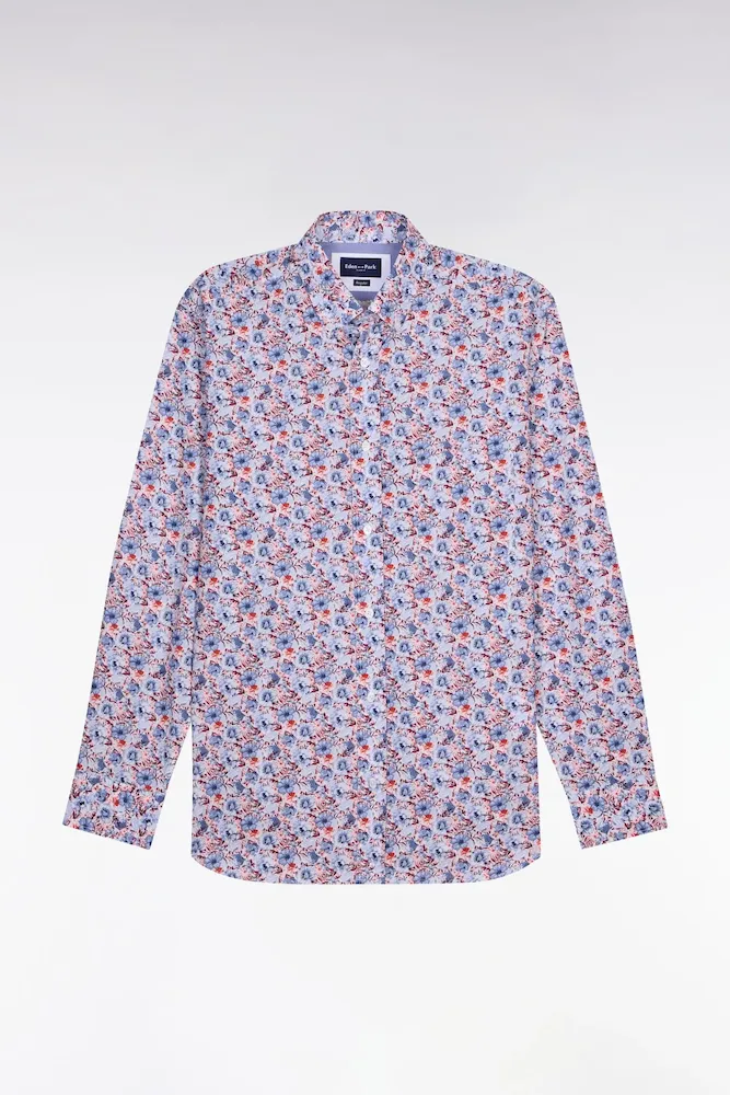Chemise En Popeline De Coton Multicolore à Motif Floral