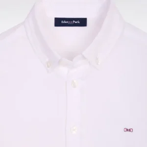 Alternative view of Chemise en coton blanc à col boutonné