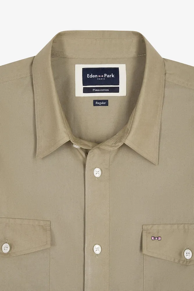 Chemise en popeline de coton Pima kaki coupe regular – Bild 6