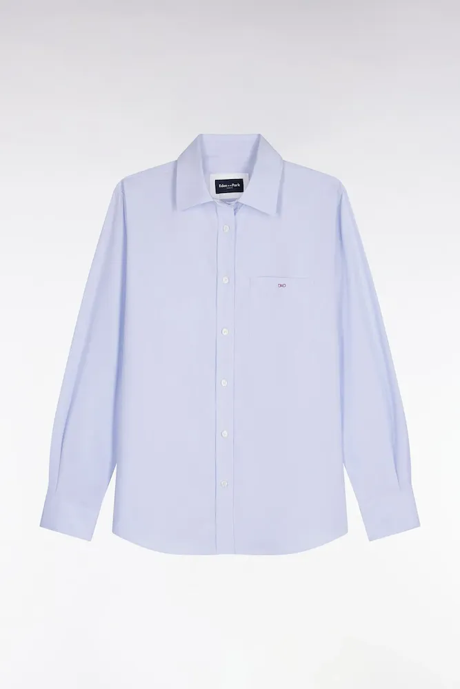 Chemise en popeline de coton ciel coupe slim – Bild 2