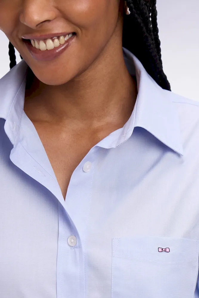 Chemise en popeline de coton ciel coupe slim – Bild 4