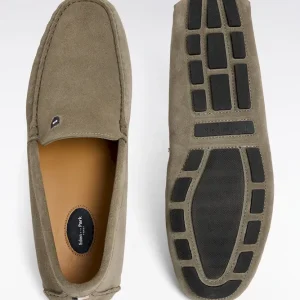 Alternative view of Mocassins en cuir suédé kaki