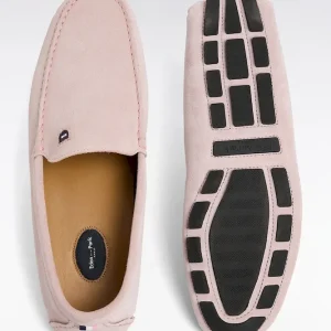 Alternative view of Mocassins en cuir suédé rose