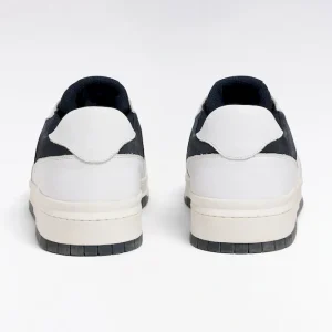 Alternative view of Sneakers tricolores en cuir marine