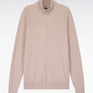 Alternative view of Cardigan zippé en coton beige