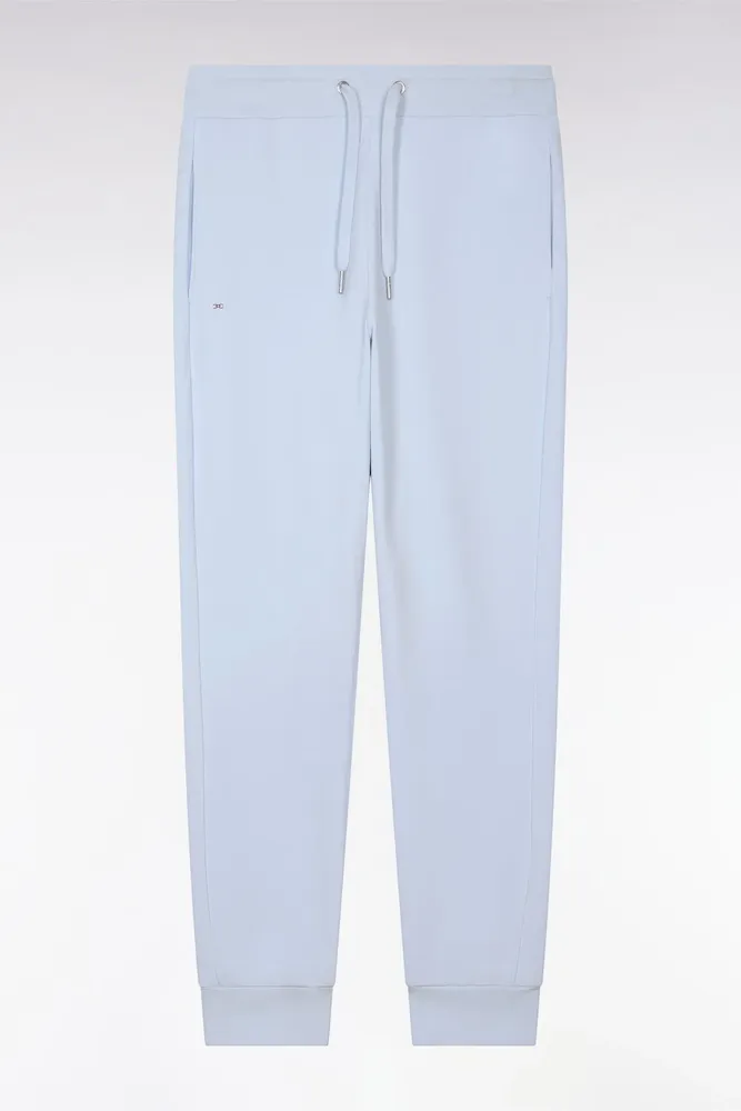 Jogging Uni En Molleton Coton Ciel Coupe Regular