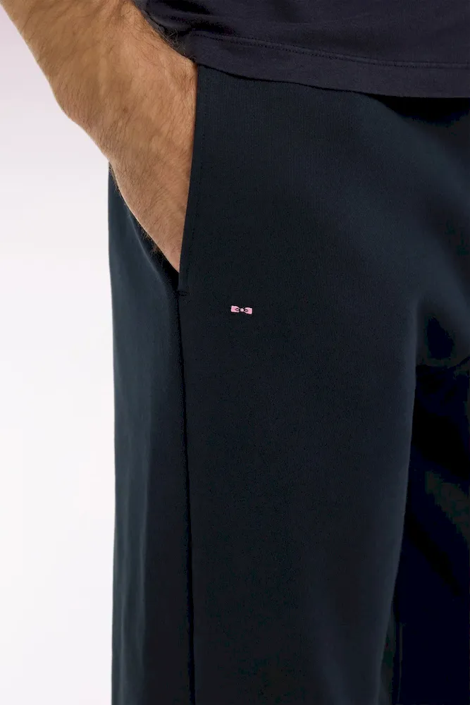 Jogging uni en molleton coton marine coupe regular – Bild 4