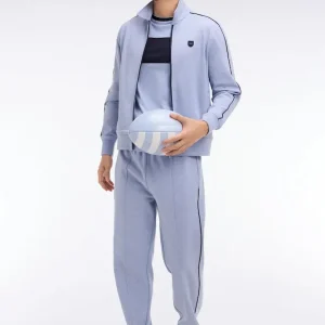 Jogging en coton mélangé ciel coupe regular