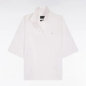 Alternative view of Maillot à manches courtes en coton Pima blanc coupe relaxed