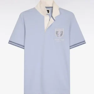 Alternative view of Maillot à manches courtes en jersey de coton ciel écusson brodé coupe regular