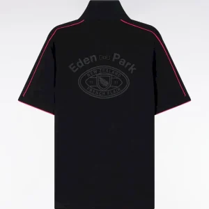 Alternative view of Maillot à manches courtes Nouvelle Zélande en coton noir coupe regular