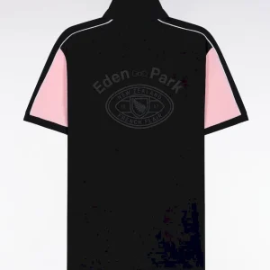 Alternative view of Maillot à manches courtes Nouvelle Zélande en coton rose coupe regular