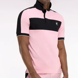Maillot à manches courtes Nouvelle Zélande en coton rose coupe regular