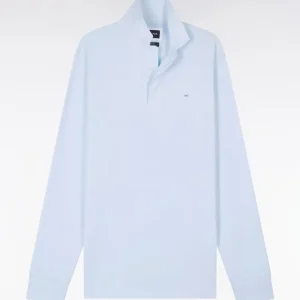 Alternative view of Maillot à manches longues en coton Pima bleu ciel