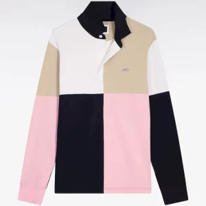 Alternative view of Maillot à manches longues en coton rose croisé