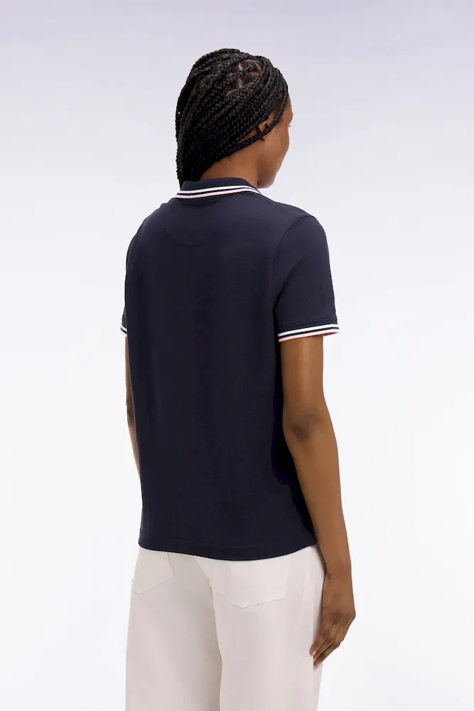 Polo à manches courtes en coton marine coupe regular – Bild 5