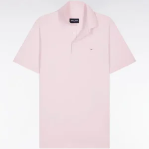 Alternative view of Polo à manches courtes en coton rose coupe slim