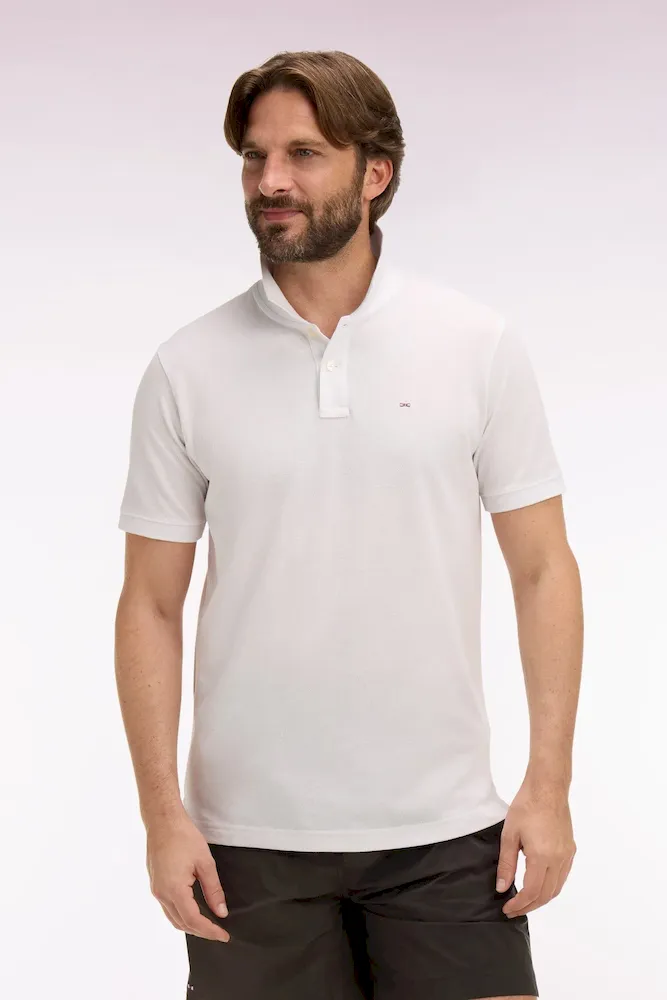 Polo à manches courtes en coton blanc coupe regular – Bild 3