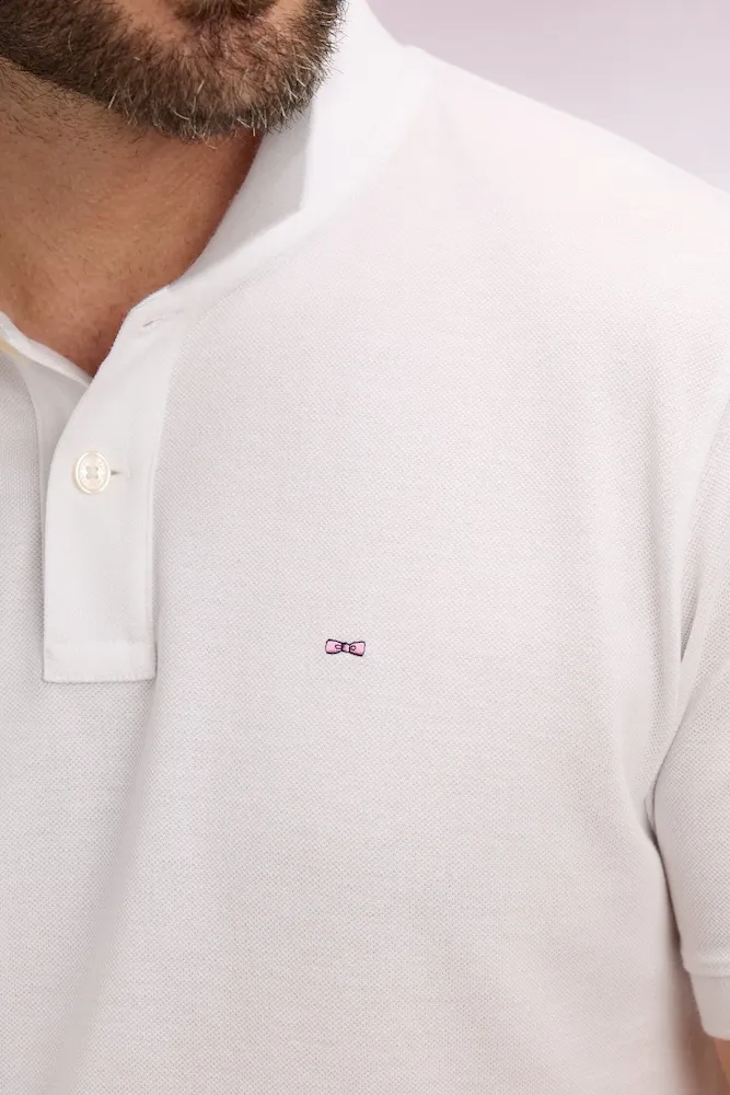 Polo à manches courtes en coton blanc coupe regular – Bild 4