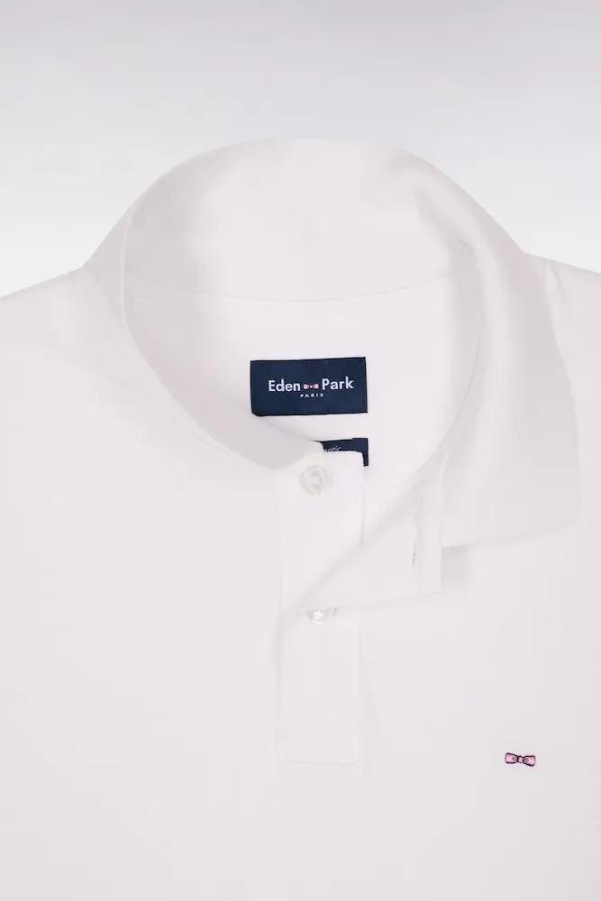 Polo à manches courtes en coton blanc coupe regular – Bild 6