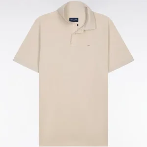 Alternative view of Polo à manches courtes en coton beige coupe regular